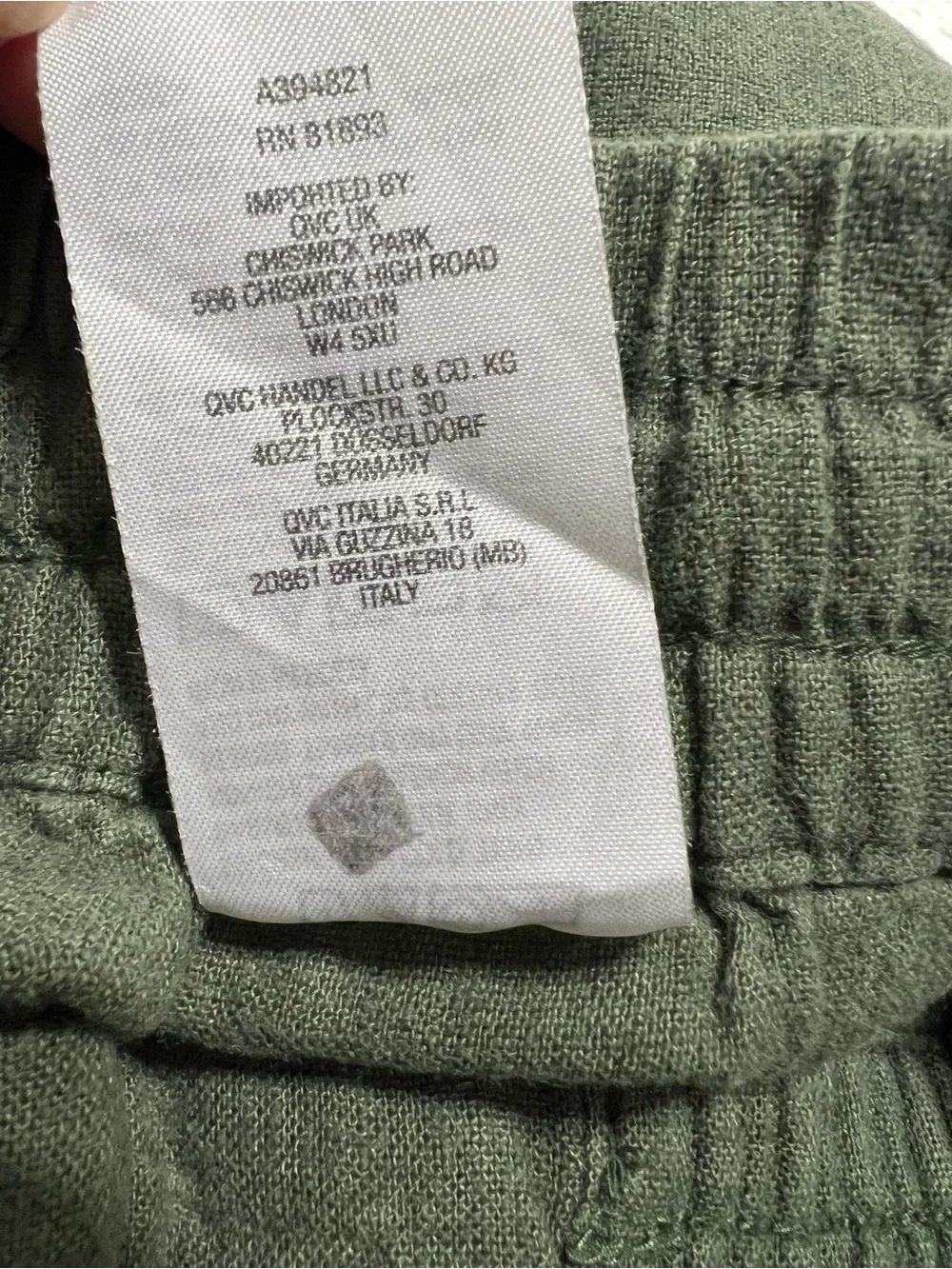 Naturals D & Co Women’s XS Olive Green  Casual Pants Wide Leg Lounge #626
